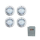 Kit de 4 Reflectores de 12W 12V De 15 Cm Led Blanca + 1 Transformador 100W